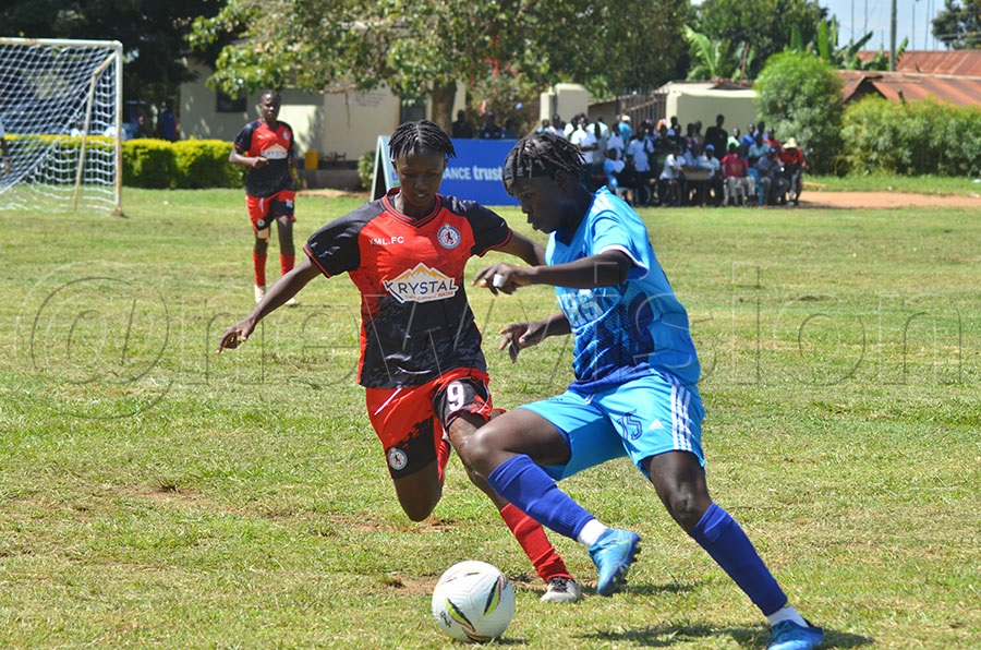 Team Olila and Kawempe Muslim during their game at Olila High School 