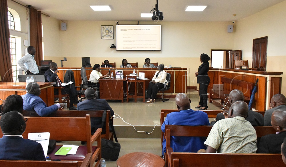 The judicial officers undergoing SGBV case management training in Gulu. (Photo by Jesse Johnson James)