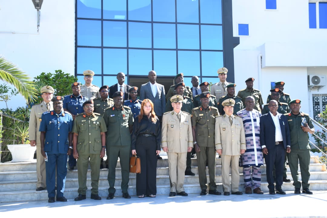 A group photo during the visit to the Senior Command School Algeria. (Courtesy)