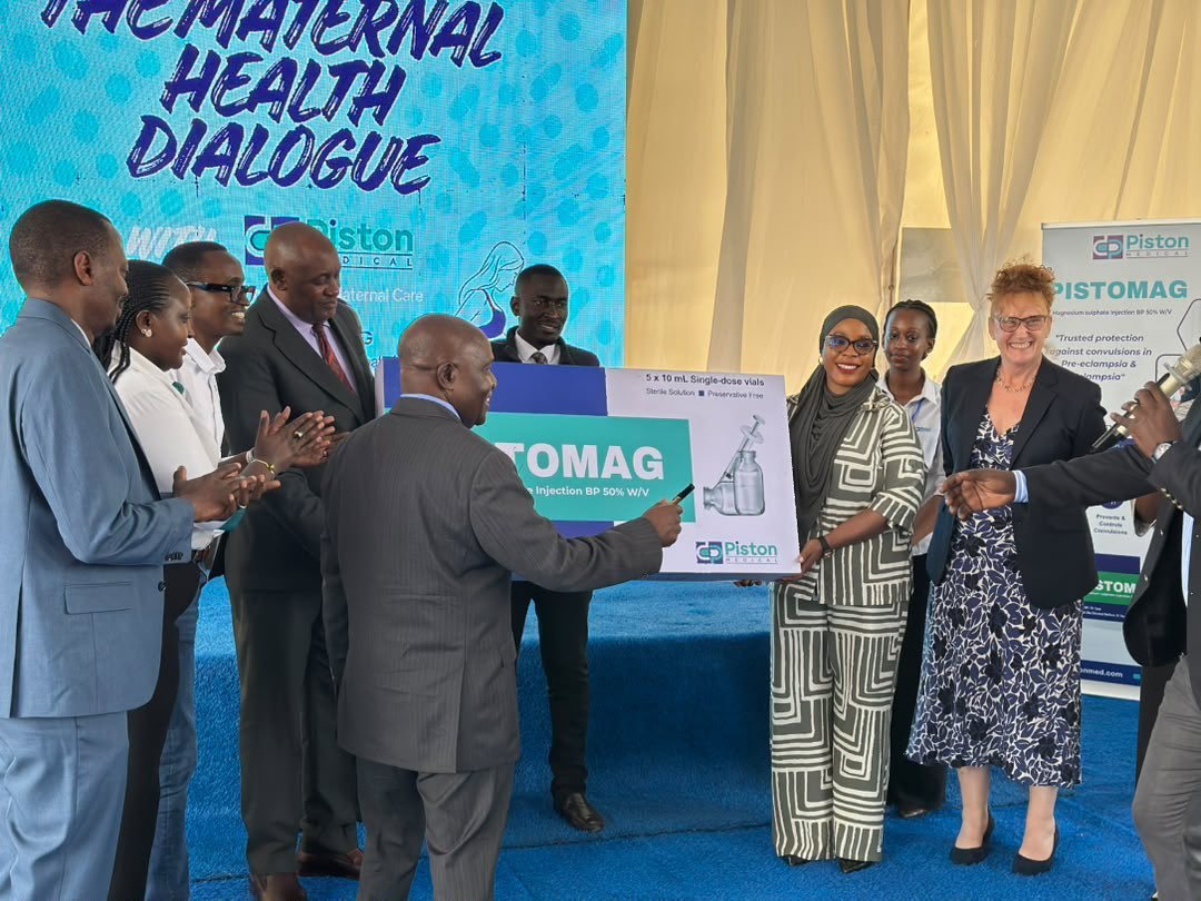 Dr Crispus Kiyonga launching the Magnesium Injection.