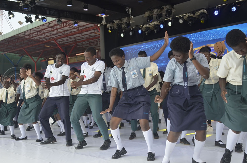 Students entertain guests during the celebrations to mark 25 years of academic and spiritual excellence of St Mary’s Secondary School Kitende (SMASK). (Photo by Juliet Anna Lukwago)