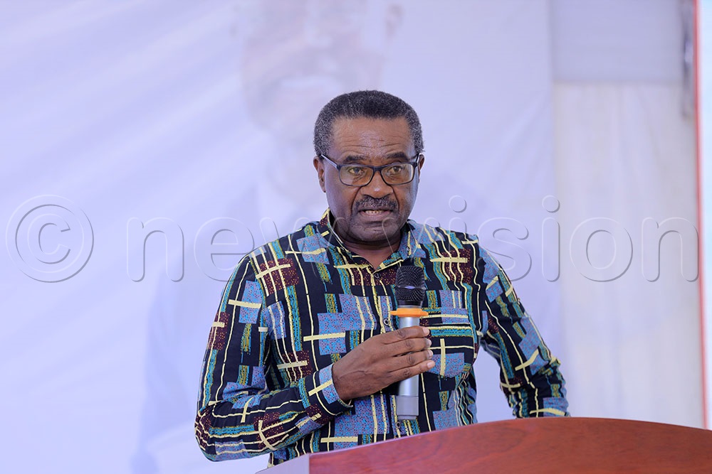 The chairperson board of trustees at Ahaki Afya na Haki Prof. Ben Twinomugisha. (All Photos by Agnes Kyotalengerire)
