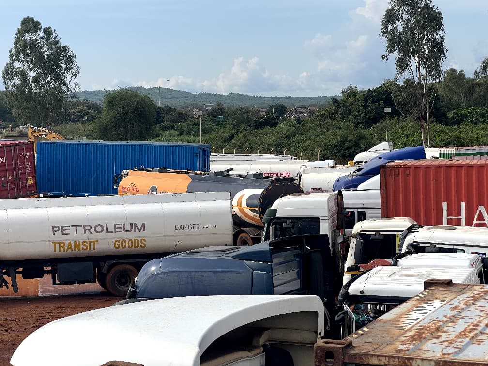 Trucks parked. (Courtesy)