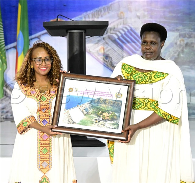 Vice President Alupo was was welcomed by the ambassador, Etsegenet Bezabih Yimenu and other embassy officials. (All Photos by Eddie Ssejjoba)