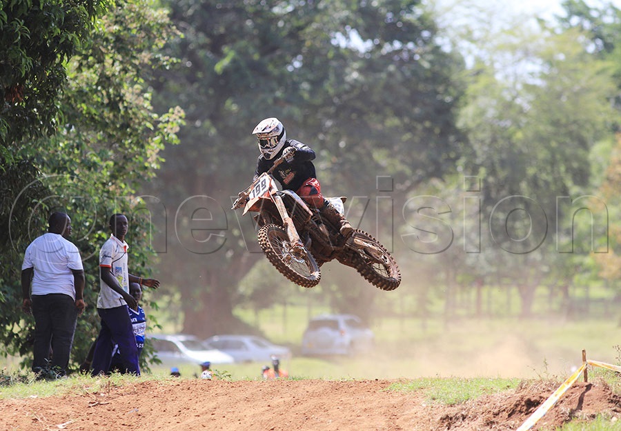 MX 85cc Jonathan Katende at a jump during the National Motocross Championship