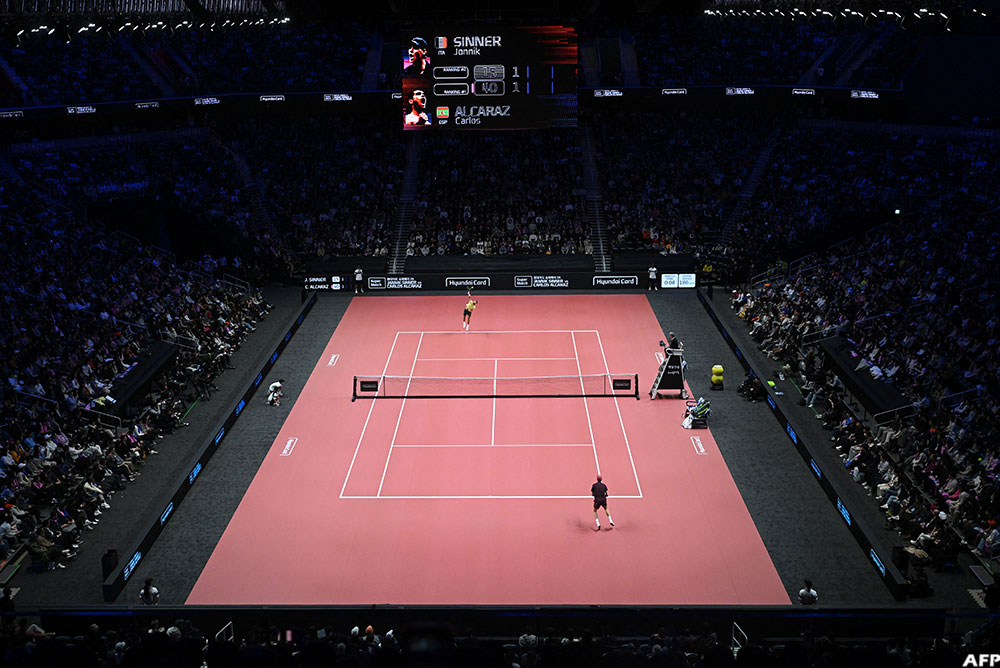 Alcaraz, Sinner match. (AFP)