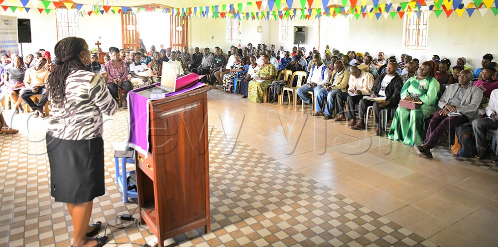Aviation authority engaging the Wakiso area leaders on proper waste management and control of bird strikes. (Credit: Julius Luwemba)