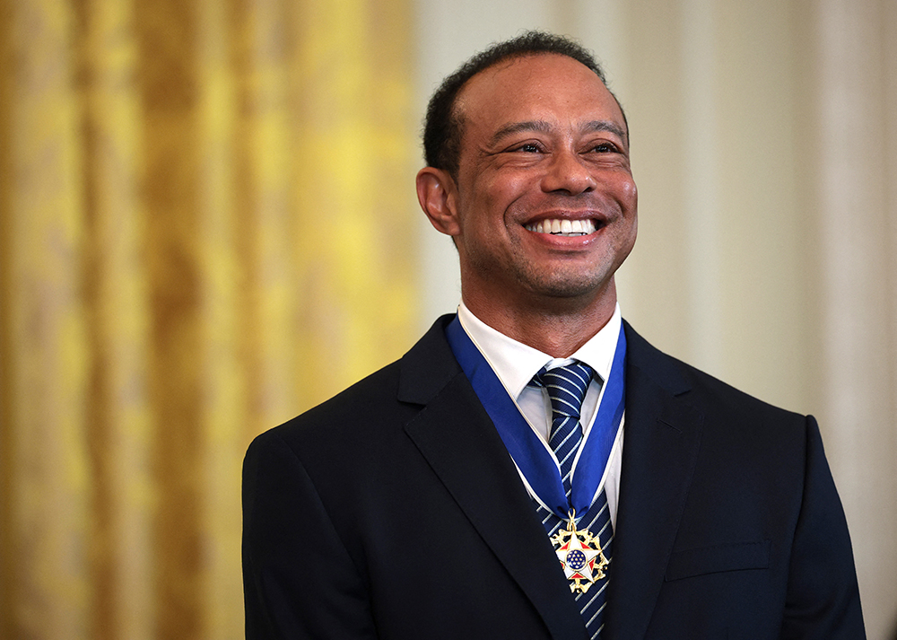 Golf legend Tiger Woods attends a reception honouring Black History Month held by U.S. President Donald Trump in the East Room of the White House on February 20, 2025 in Washington, DC. (Win McNamee/Getty Images/AFP)