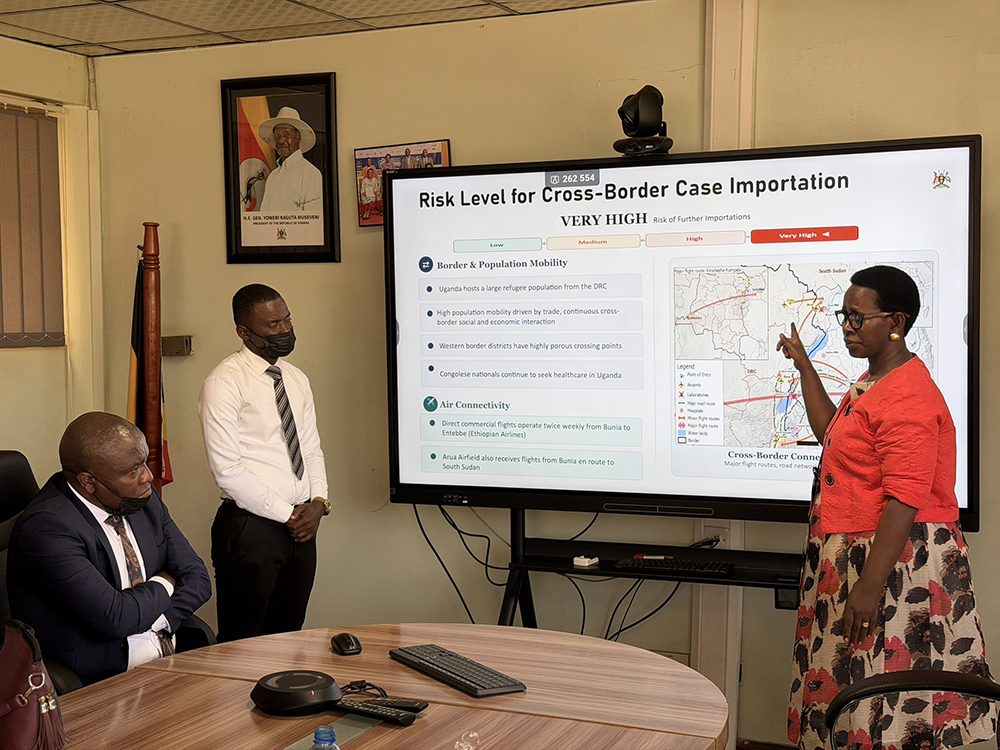 Dr Diana Atwiine interacting with a delegation from the Consulate of the Democratic Republic of Congo and representatives of the Congolese Community in Uganda whom she hosted on June 5, 2026. (Courtesy: MoH)