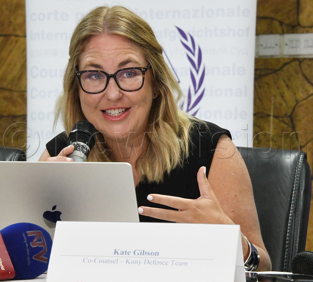 Kate Gibson, Co-Counsel Kony Defence Team. (Credit: Mpalanyi Ssentongo)