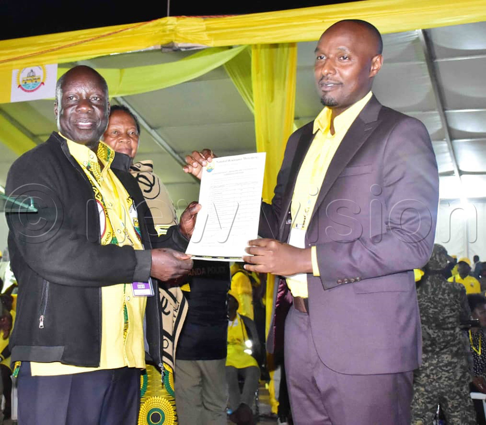 Jonard Asiimwe who won the NRM western region NRM vice-chairperson seat garnered 4,044 votes. (Photo by Joseph Mutebi)