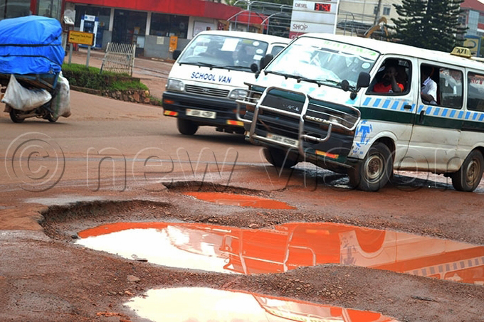 The data indicates that in central Uganda, the major challenge remains potholes on the roads.