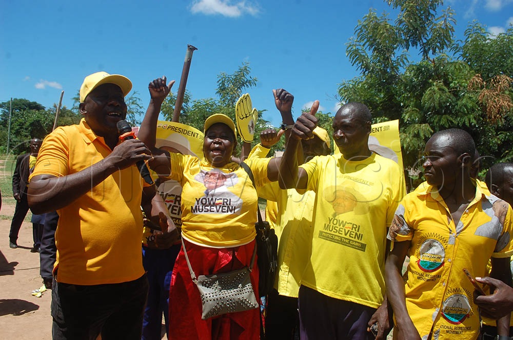 The crowd hailed Museveni for being 'Uganda’s father', featuring the continued approaches in security, education and the fight against poverty. (Credit: Tom Gwebayanga)