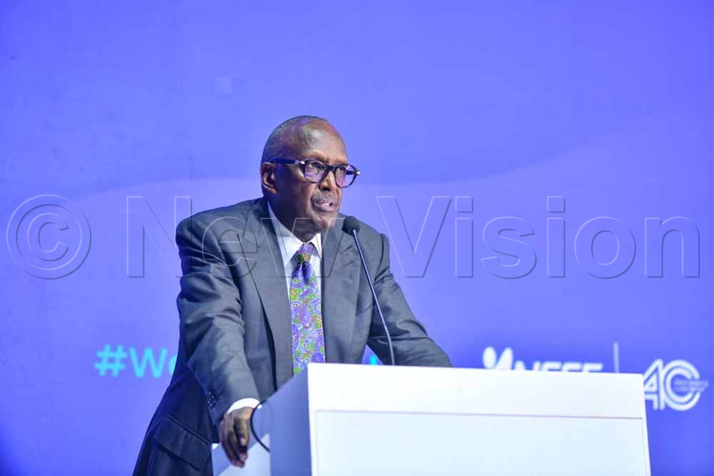 Addressing stakeholders at the NSSF’s 14th Annual Members’ Meeting on Thursday, September 24th, Tumukunde questioned whether the Fund was doing enough with the billions of dollars under its management. (Credit: Richard Sanya)