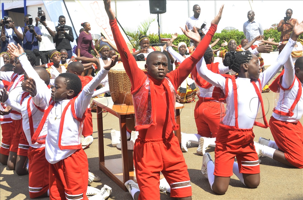 Children entertaining guests during the launch of 20th edition of Ekisaakaate at Bulange-Mengo on Tuesday August 4, 2026.