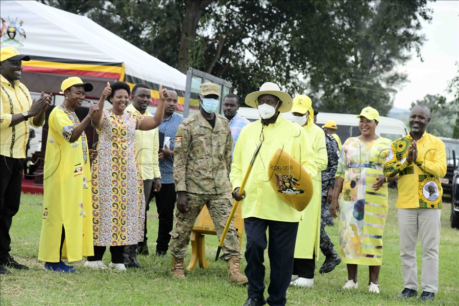 The president was accompanied by the First Lady and Minister of Education and Sports, Janet Museveni, who is also the NRM chairperson for Ntungamo district.