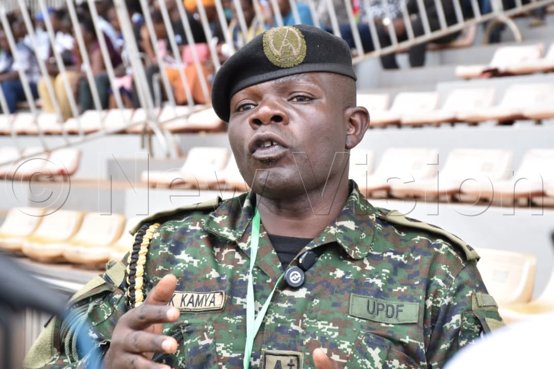 Capt. Kamya warned applicants that presenting forged documents would attract immediate arrest and criminal prosecution, as the UPDF begins a strict screening exercise for new recruits. (Credit: Simon Peter Tumwine)