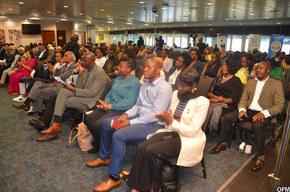 A section of Ugandans in UK listening to the Prime Minister Rt. Hon. Robinah Nabbanja. (Credit: OPM)