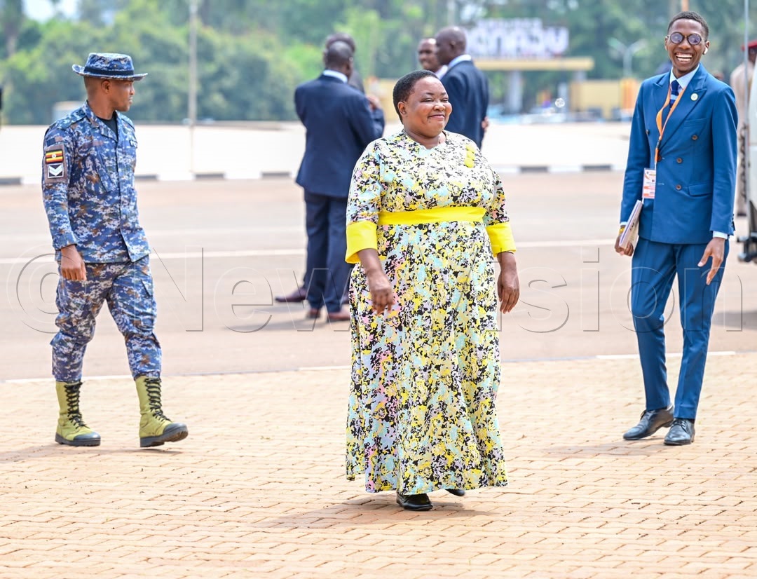 Prime Minister Robinah Nabbanja arrives.