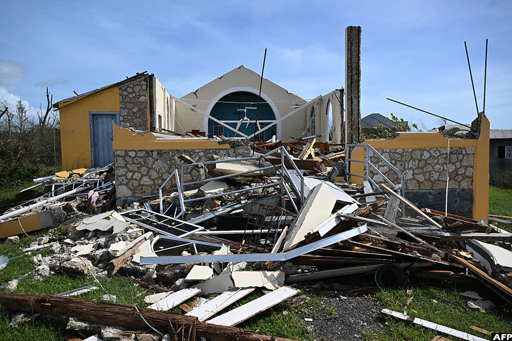 The Anglican church St Boniface is seen heavily damaged following the passage of Hurricane Melissa, in Pondside, St. Elizabeth, Jamaica