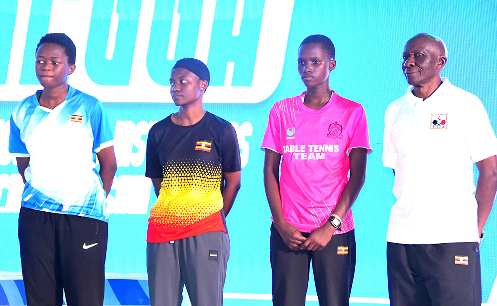 The women table tennis team due to represent Uganda at the London world championship. (Courtesy)