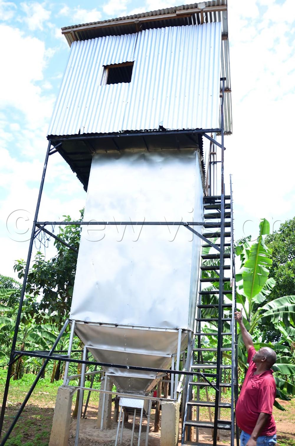Silos ensure that stored grain remains good. (Credit: Umar Nsubuga)