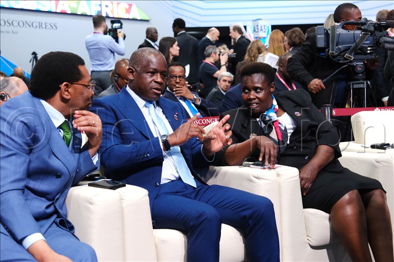  Vice President Jessica Alupo (R) attending the Russia - Africa Economic and Humanitarian Forum in Moscow on October 28, 2026. (All Photos by Hajarah Nalwadda)