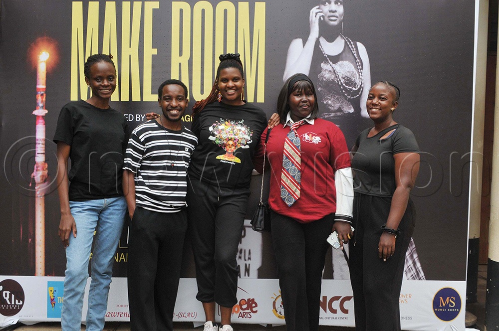 Brenda Ibarah (centre) with her fans before going onto the stage in her play Make Room at the National Theatre on 1st Aug 2026. (Photo by Nicholas Oneal)