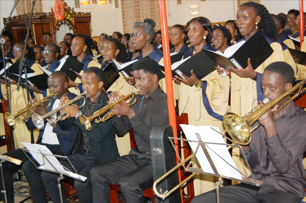 The mass choir from Christ the King Deanery leading the singing during mass.