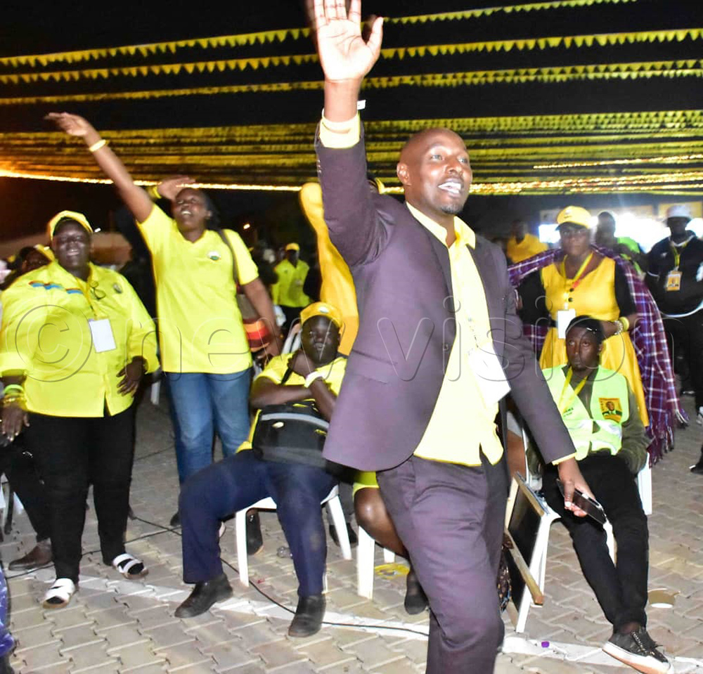 Jonard Asiimwe who won the NRM western region NRM vice-chairperson seat garnered 4,044 votes. (Photo by Joseph Mutebi)