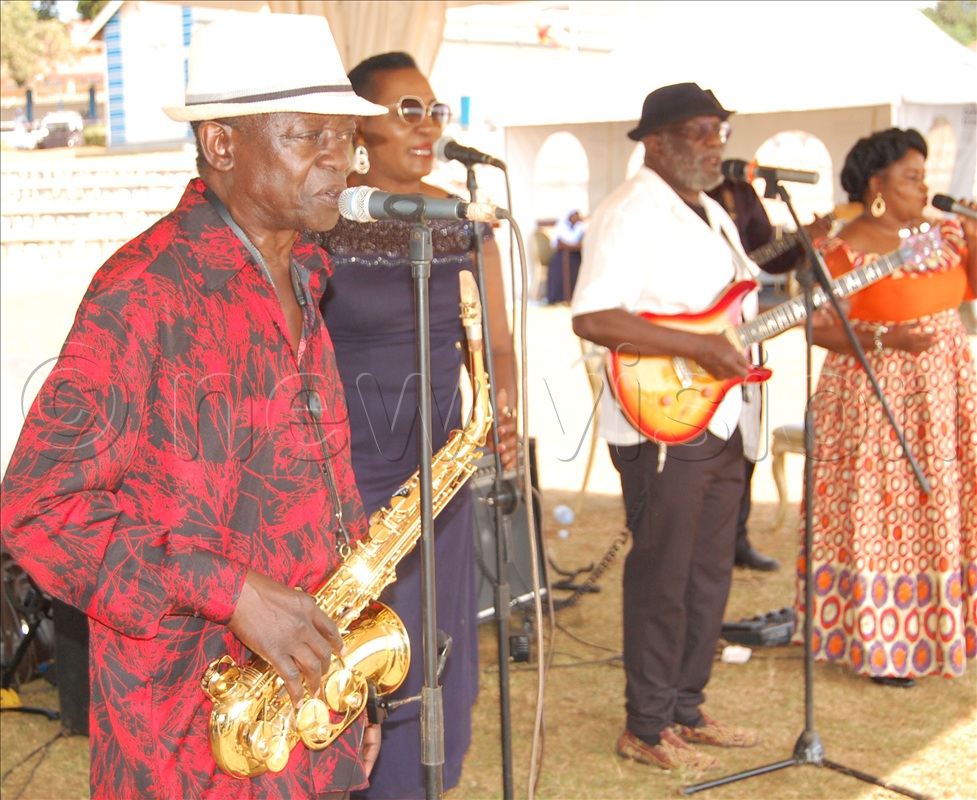 The Afrigo Band in action during the function.
