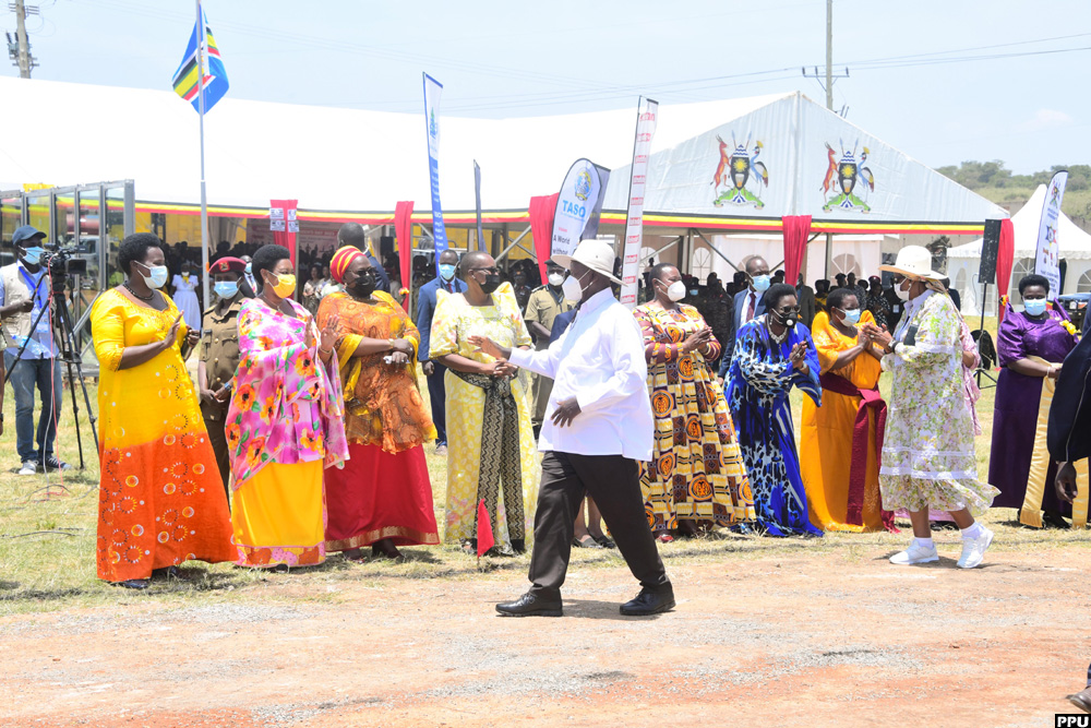 President Museveni, accompanied by his wife Janet, presided over the women's day national celebrations in Kiruhura