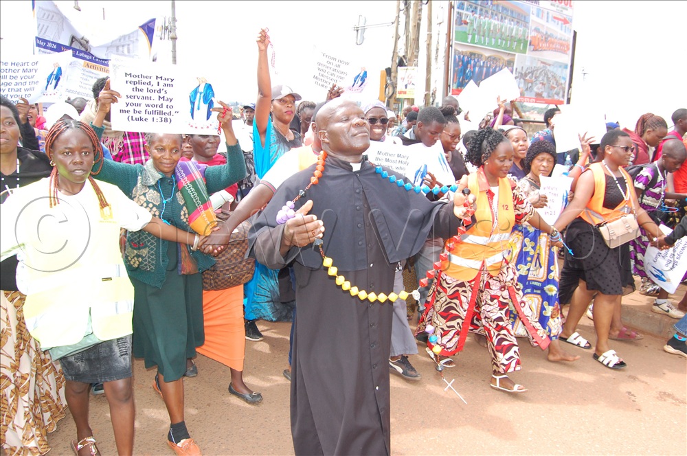 Christians during the Marian procession on May 2.