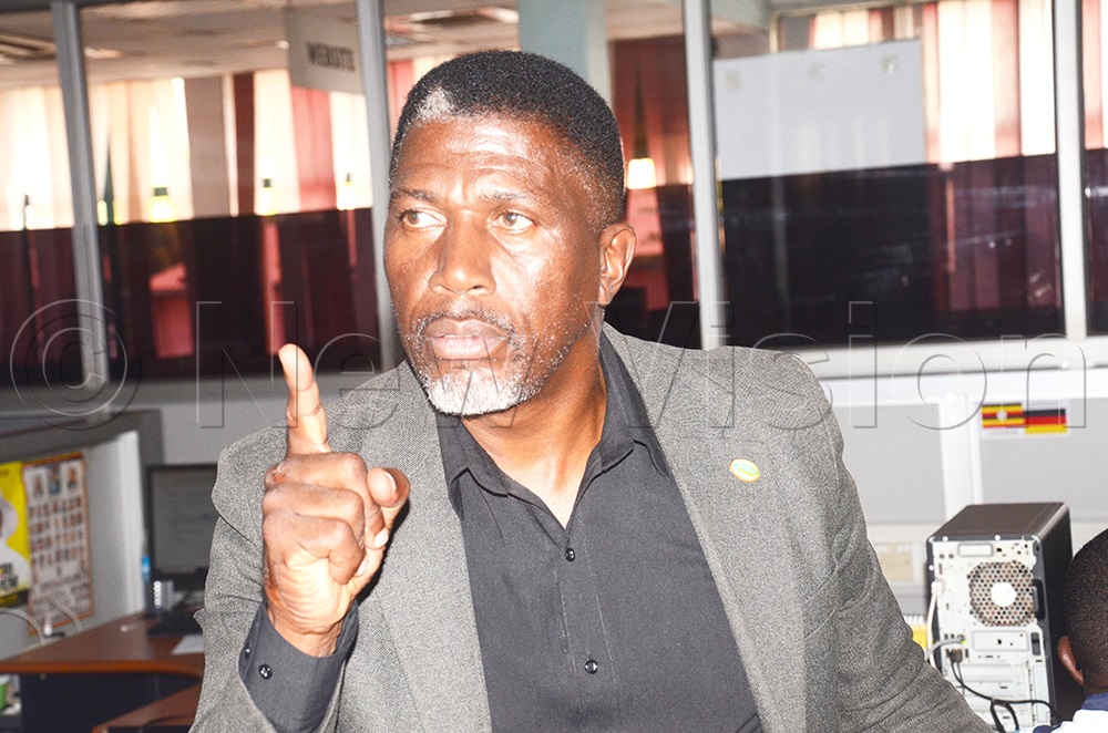 The newly elected lord mayor of Kampala, Ronald Balimwezo Nsubuga explaining his approach to city challenges during an interview conducted with journalists in Kampala on Thursday. (Photo by Isaac Nuwagaba)