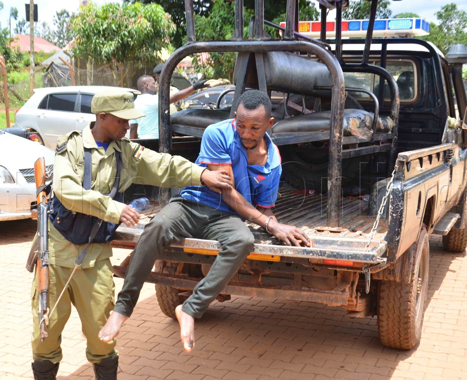 Ssedduvutto ng'ali ku poliisi e Wakiso