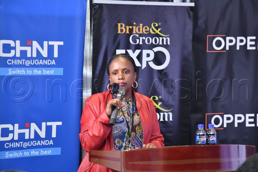 Head of Sales at Vision Group Vision Group Hope Nuwagaba making her remarks