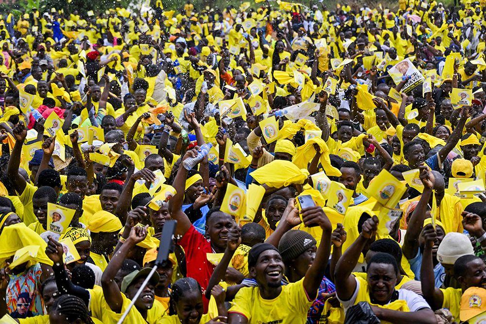 NRM supporters at the rally were cheerful.