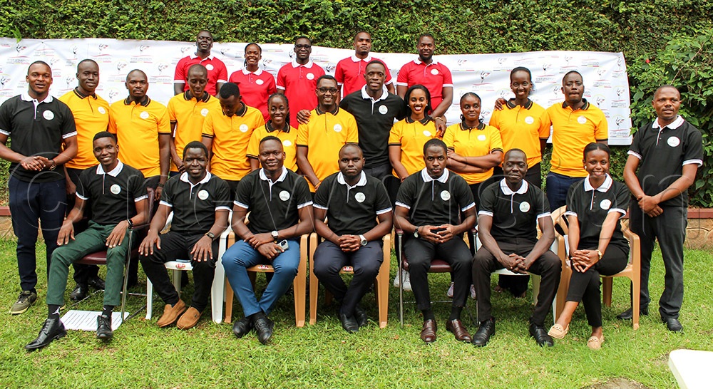 The Inter-University Guild Leaders pose for a photo moment during the Inter-University Network in Muyenga on Friday. (Credit: Bridgette Ahurira)