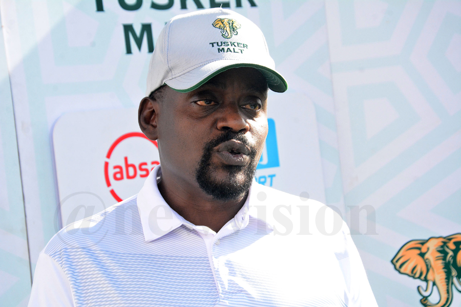 Daniel Kalungi, Division Sales Manager at UBL addresses the press about the Uganda Open