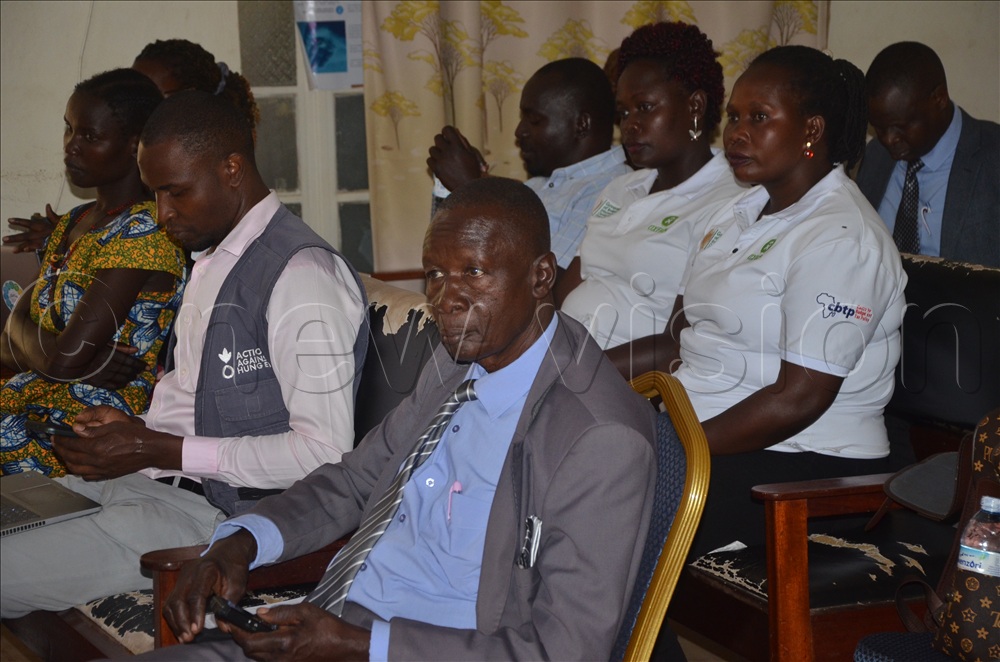 Development partners attending a budget conference at the Moroto district chamber hall.