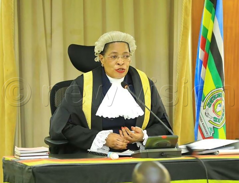 Speaker Among (Pictured) was inspired by Kampala High Court judge Musa Ssekaana, who fined lawyer Male Mabirizi sh300m for his online posts ‘attacking judicial officers and portraying them in a negative light’.