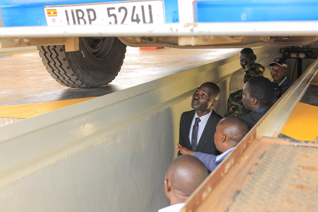 Byabakama checking one of the vehicles being inspected. (Courtesy)