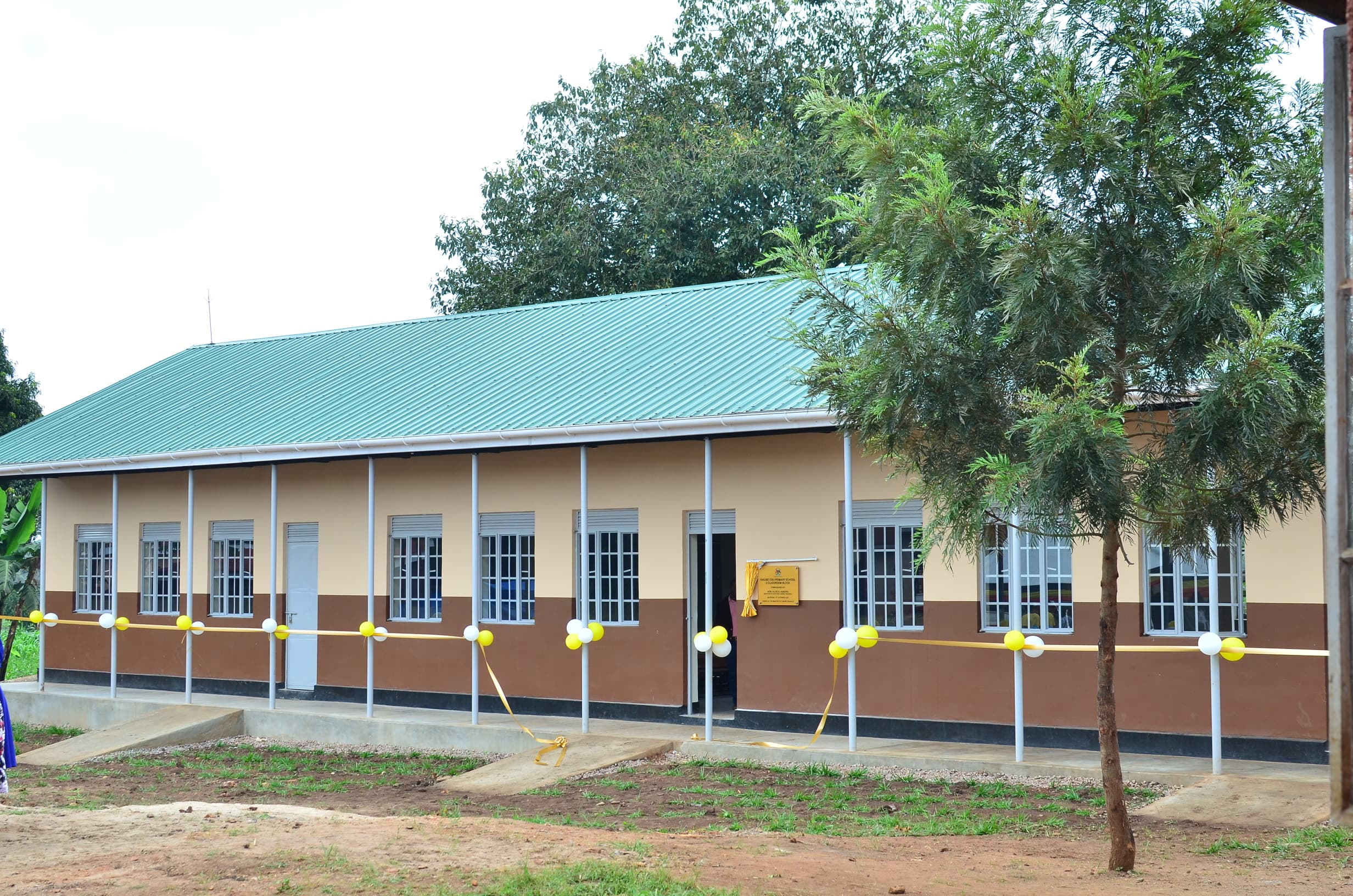 The new three-classroom block that was commissioned by the State Minister for Luwero Triangle and Rwenzori region, Alice Kaboyo. (Photo by Frederick Kiwanuka)