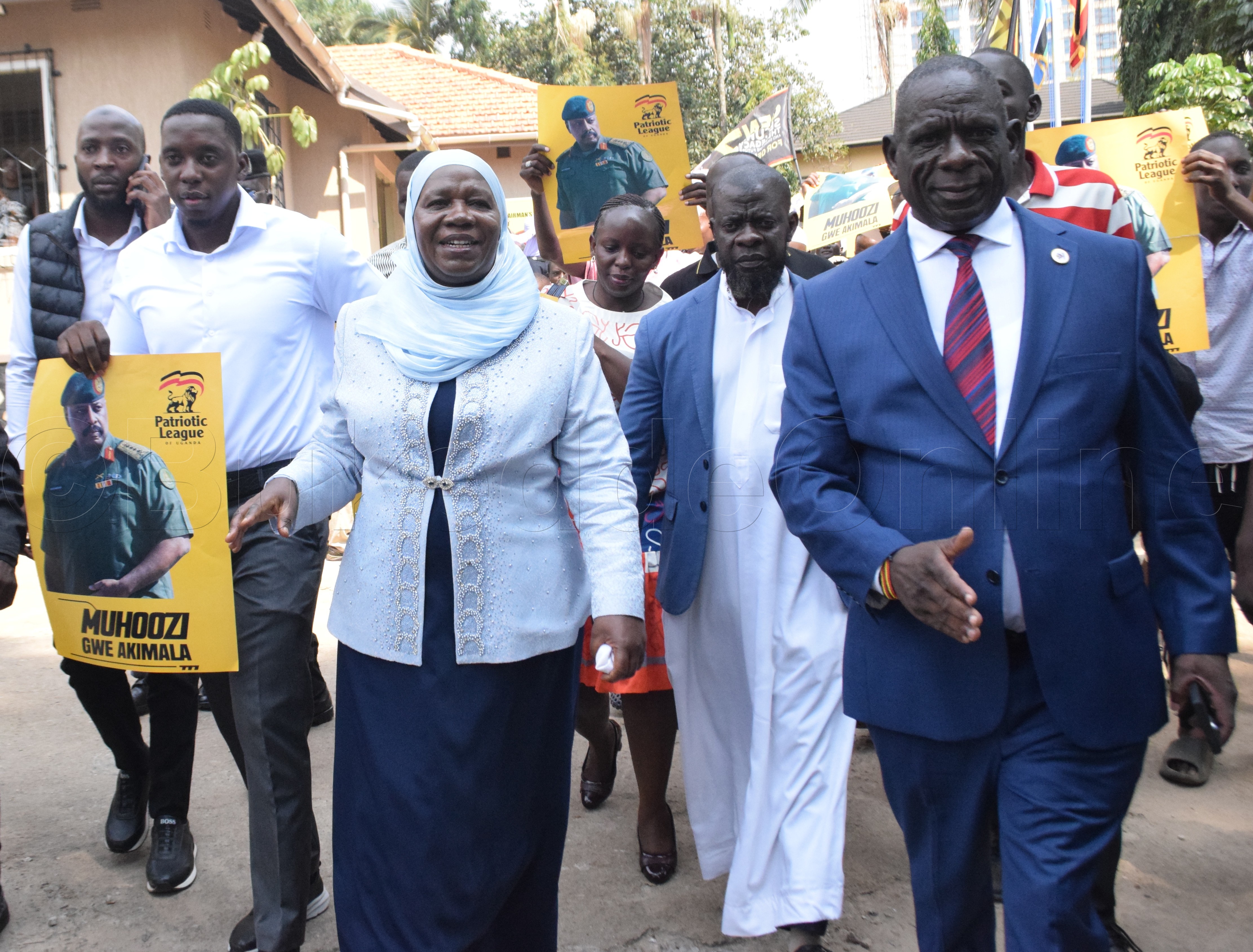 Hajjati Minsa Kabanda Ng'atuuka Ku Ofiisi Ya Ssentebe Wa Plu E Nakasero.