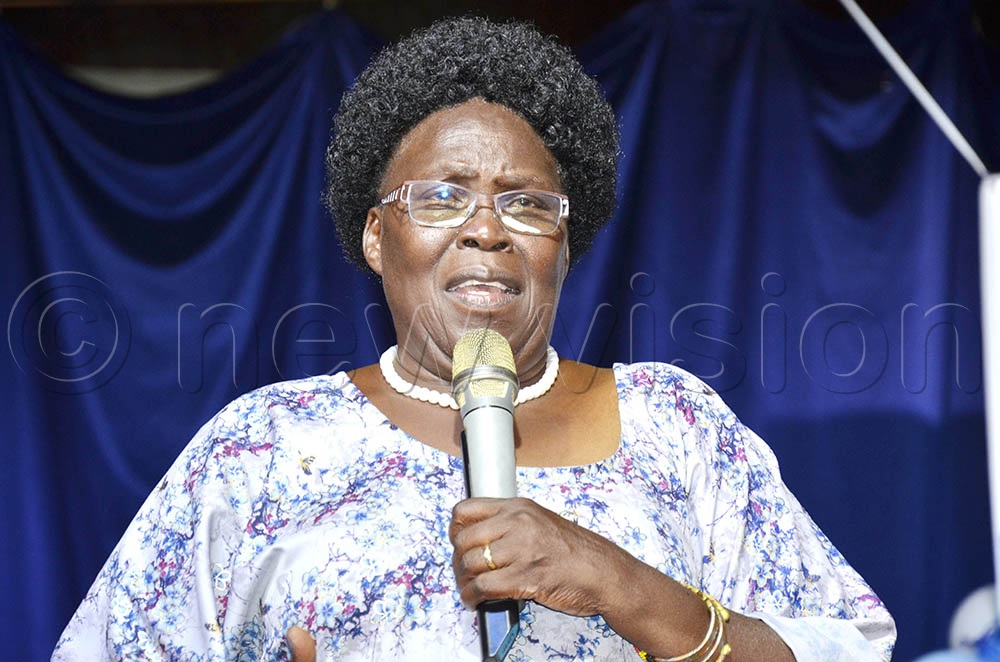 Former Leader of Opposition in Parliament Betty Aol Ocan speaking about her defection to join PFF. (Credit: Isaac Nuwagaba)