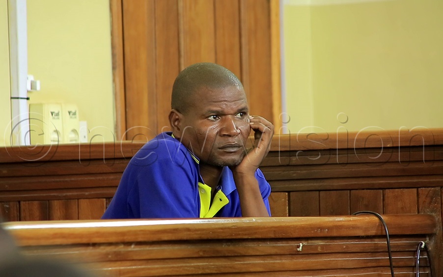 Peter Baguma in the dock. (Photo by Jonan Tusingwire)