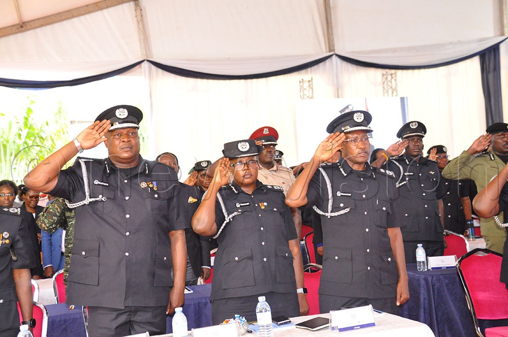 By Monday morning, several directors, senior police officers, and officials from various government agencies had already arrived at the Naguru-based headquarters ahead of the official release of the report. (Credit: Nancy Nanyonga)