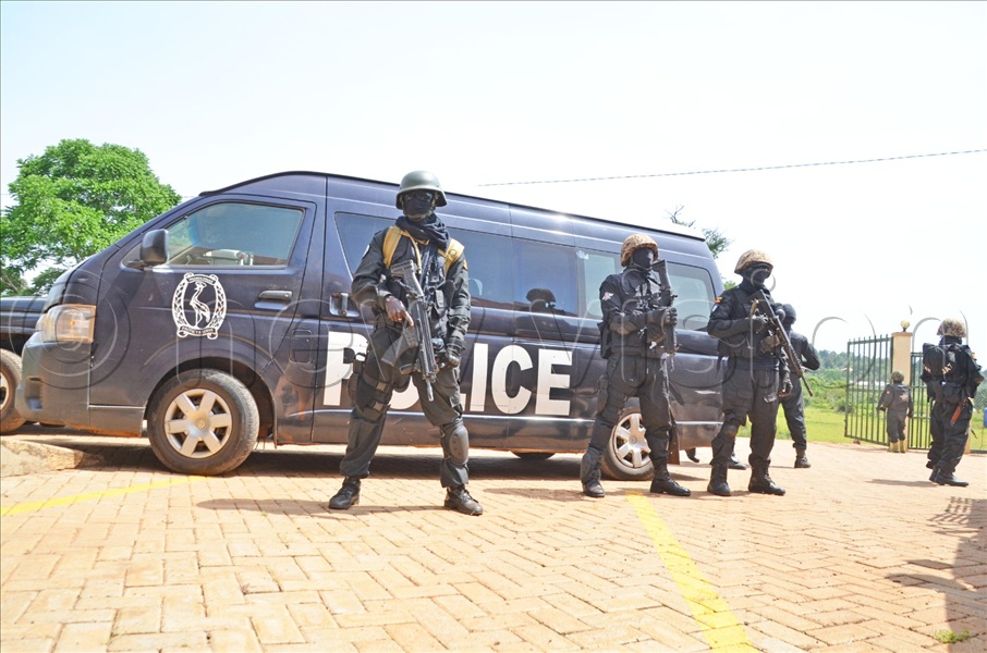 Security was tightened as Muwanga was led to court. (All Photos by Stuart Yiga)