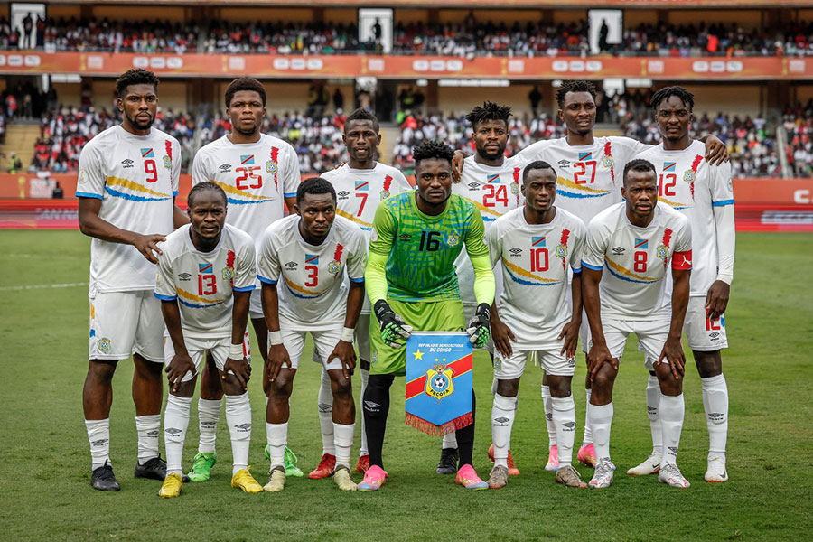 Democratic Republic of Congo starting eleven poses ahead of the African Nations Championship (CHAN) group stage football match between Kenya and Democratic Republic of Congo. AFP PHOTO