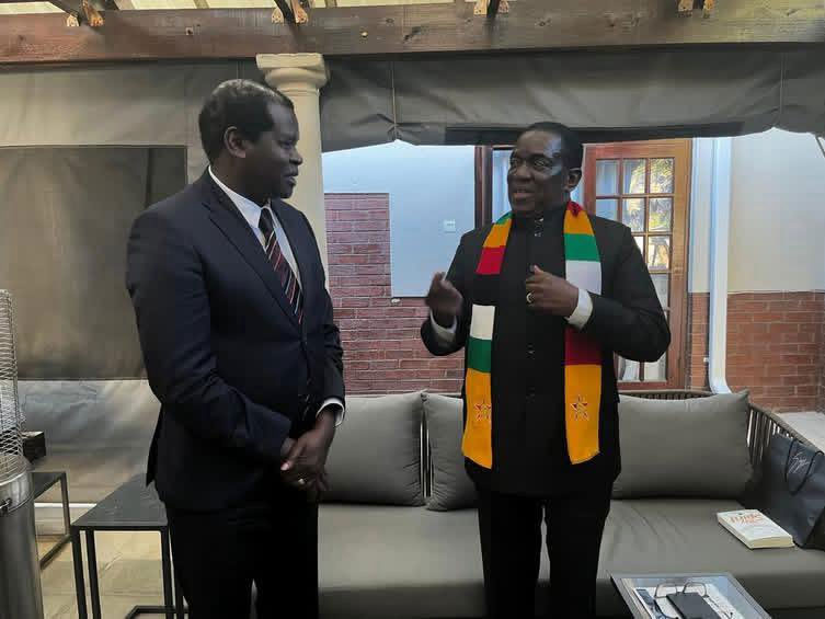 Pastor Kayanja said he was delighted to meet Mnangangwa again. (Credit: X/@RobertKayanja)